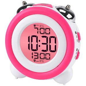 REGALWOVEN Battery Powered Plastic LED Round Alarm Clock 4.3"L x 2.4"W x 4.3"H 1 Pc - 1 of 4