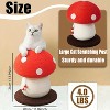Mushroom Cat Climbing Frame, Sisal Cat Climbing Post with Fluffy Base, Cat Scratching Claw toy, Cat tree, Wear-resistant Cat Scratching Ball - 3 of 4