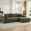 108" L-Shaped Corduroy Sectional Sofa - Plush Modular Couch with Left Chaise, No Assembly Required, Modern Lounge Sofa for Living Room - 2 of 4