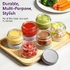 Glass Salad Dressing Containers (24-Piece Set) – 12-Pack 2-Ounce Leakproof Reusable Glass Cups with 12 Lids, Ideal for Lunchboxes, Picnics & Travel - 3 of 4