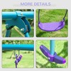 NAYSAYE Swing Set Metal Playset with Dual Swings and Glider Adjustable Seats for Backyard Play, Purple, 48.2"*14"*5.9" - 4 of 4