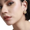 SOHI Women's California Gold Pearl Seashell Stud Earrings - 4 of 4