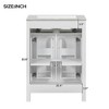 Gulches Elegant Space-Saving Bathroom Vanity Combo, Luxurious White Ceramic Sink, W24.2"*D18.3"*H34" - 4 of 4