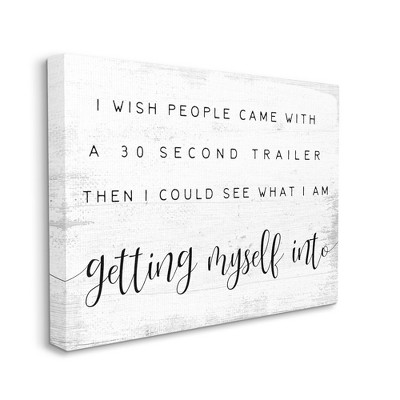 Stupell Industries Wish People Came with Trailer Fun Movie Reference