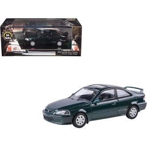 1999 Honda Civic Si EM1 Clover Green Pearl Metallic with Sunroof 1/64 Diecast Model Car by Paragon Models - 1 of 4