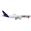 Boeing 777F Commercial Aircraft "Federal Express" (N886FD) White with Purple Tail 1/400 Diecast Model Airplane by GeminiJets - 3 of 3