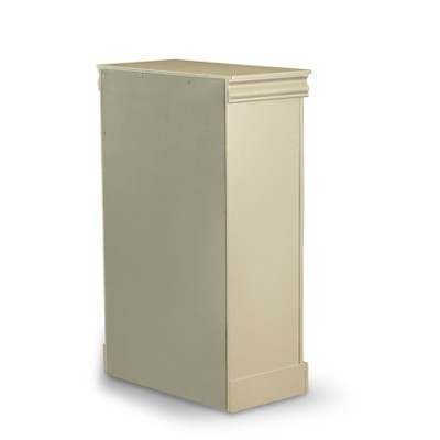 Metallic Gold Mid-Century 5-Drawer Wooden Chest