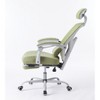 DOMETOUR Retractable Footrest Ergonomic Swivel Office Chair with Lumbar Support Pillow and Padded Armrests - 3 of 4