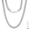Steeltime 24" Men's stainless steel cuban link chain necklace. Color Option: Silver, Gold, Black - 3 of 4