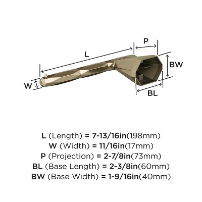 Golden Champagne Single Post Geometric Toilet Paper Holder