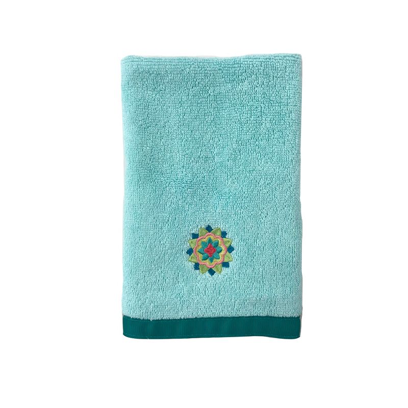 3pc Ariel Medallion Bath Towel Set Green - Allure Home Creation, 4 of 5