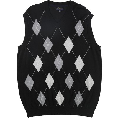 Club Room Mens Merino Wool Argyle Sweater Vest