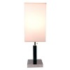 Boersma 26" H Table Lamp, Brown Square Wooden Base with Fabric Shade, Modern Bedside Nightstand Lamp for Bedroom, Living Room, or Office Decor - 3 of 4