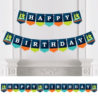 Birthday banner store for boy