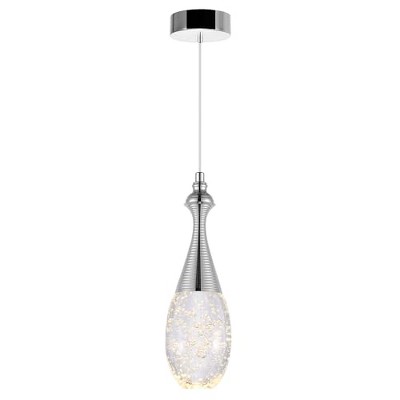 CWI Lighting Dior LED Down Mini Pendant With Chrome Finish
