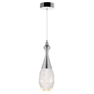 CWI Lighting Dior LED Down Mini Pendant With Chrome Finish - 1 of 4
