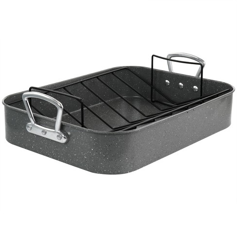 Cuisinart Ovenware Classic Collection Carbon Steel Roaster With Rack 17 X  12 In., Roasting & Broiling Pans, Household