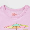 Kids' Adaptive Short Sleeve 'Beach Cats' Graphic T-Shirt - Cat & Jack™ Light Purple - 3 of 3