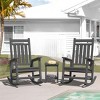 Hyleory HDPE Modern Resin Outdoor Rocking Chair, Patio Adirondack Chair for All Seasons - 3 of 4