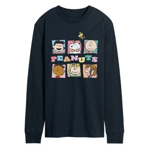 Men's - Peanuts - Boxes Snoopy And Friends Long Sleeve Graphic T-Shirt - 1 of 4