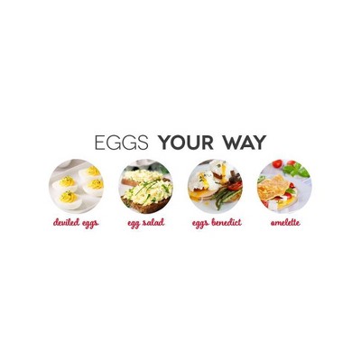 Black Compact 3-in-1 Egg Cooker with Auto Shut-Off