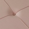 Fabulaxe Round Velvet Ottoman Stool Raised with Hairpin Gold Base - 3 of 4