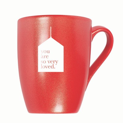 Elanze Designs You Are So Very Loved. 10 ounce New Bone China Coffee Tea Cup Mug, Crimson Red