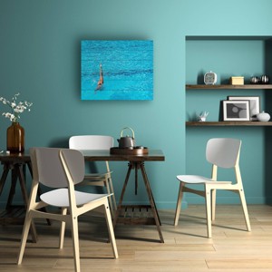 Trademark Fine Art Linda Wride Synchronised Swimming Practice Wood Slat Art - 1 of 4