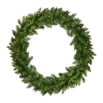 Northlight Pre-Lit Eastern Pine Artificial Christmas Wreath - 48-Inch, Clear Lights