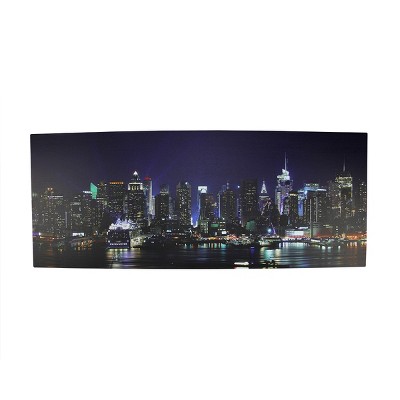 Northlight LED Lighted New York City Skyline Canvas Wall Art 15.75" x 39.25"