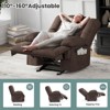 Lirago,Brown,Compact Swivel Rocker Recliner Chair for Adults -Black Metal Frame for Small Spaces - 2 of 4