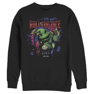 Men's The Nightmare Before Christmas Halloween Oogie Roll The Dice Sweatshirt - 1 of 4