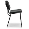Okak Leather Dining Chairs with Rattan Back Set of 2, High-Density Sponge, Electroplated Legs & Anti-Tip Design for Dining/Living Room Bedroom - 2 of 4