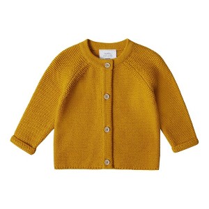 Stellou & Friends 100% Cotton Baby,   and Kids Cardigan Sweater - 18-24 Months / Mustard Yellow - 1 of 4