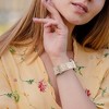 HTUTWOO Floral Engraved Apple Watch Band, Silicone Glossy Wildflower Strap 38/40/41/42/44/45/49mm for iWatch Series 10 9 8 7 6 5 4 3 2 1 SE Ultra - 4 of 4