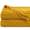 Bamboo Cable Knit Blanket, Soft and Breathable Touch Bed Blanket - NTBAY - 2 of 4