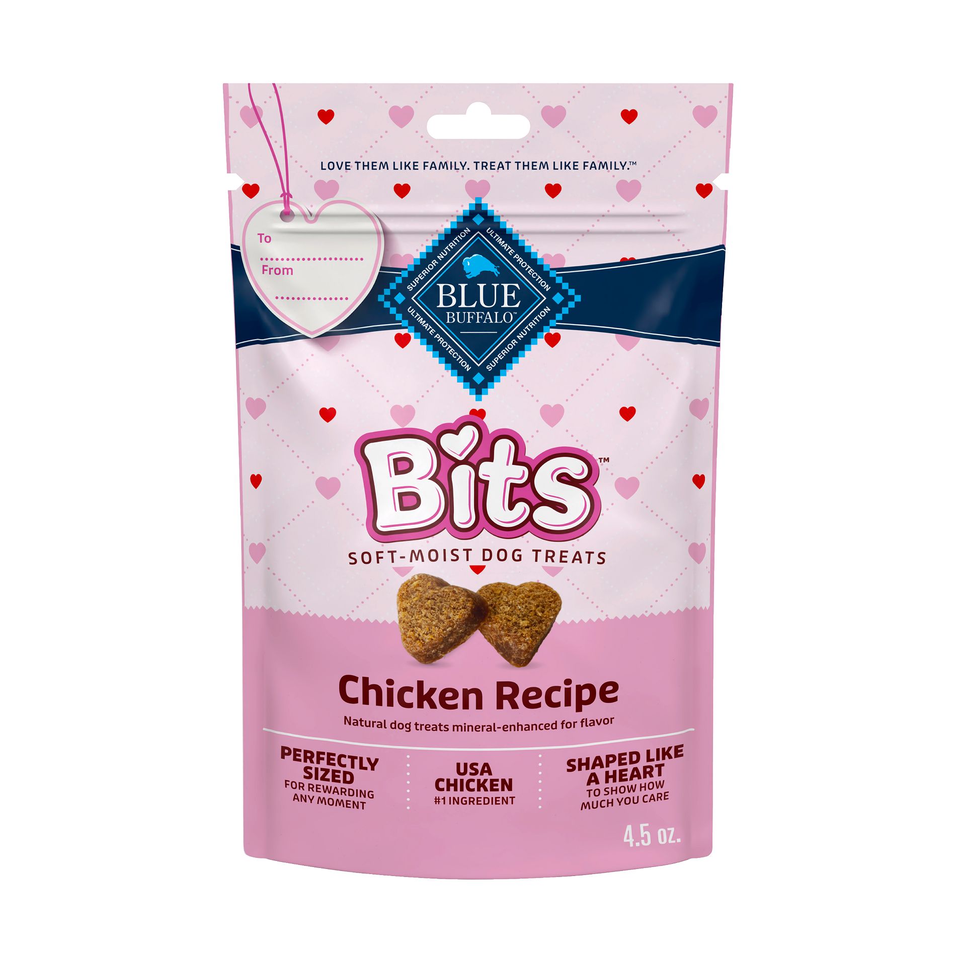 Blue Buffalo Valentine Bites Chicken Flavor Training Dog Treats - 4.5oz