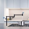 WOWOW Solid Brass Deck Mount Pot Filler Faucet, Pot Filler with Stretchable Double Joint Swing Arm in - 4 of 4