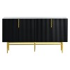 YOOCOZZ Particle Board Modern 4-door Buffet Cabinet with Gold Metal Handle - 2 of 4
