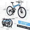 29Inch Mountain Bike,21-Speed Aluminium Alloy Trail Commuter City Bike With Double Disc Brakes, Front Suspension Fork Commuter City Bicycles Women Men - 4 of 4