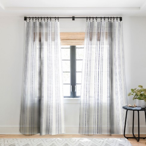 Holli Zollinger AEGEAN MULTI STRIPE Single Panel Sheer Window Curtain - Deny Designs - image 1 of 4