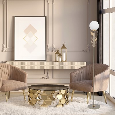 Elegance 65.5'' Gold and Silver Arrow Candlestick Floor Lamp