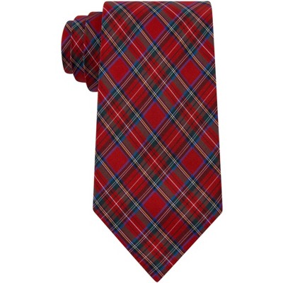Club Room Mens Dress Shirt Plaid Self-tied Necktie