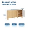 58" Modern Sideboard Buffet Cabinet with Fluted 4 Doors and Adjustable Shelves, Credenza Coffee Bar TV Console Cabibet - 2 of 4