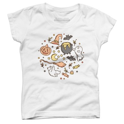 Girl's Design By Humans Halloween By kimprut T-Shirt