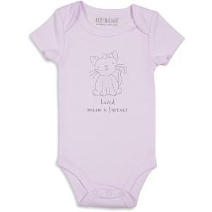 Pavilion Gift Company - Soft Lavender Kitty - 0-6 Months Onesie - Leotards and Bodysuits - 1 of 4