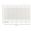 NicBex 5.6' Tall 6-panel Room Divider Folding Privacy Screen for Room Separation, Wave Fiber Freestanding Wall Partition, White - 4 of 4