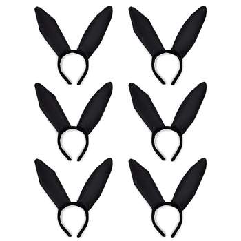 Spooky Central 6 Pack Bunny Ears Cosplay Headbands for Women, Halloween Costume, 5.1 x 4.1 in