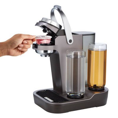 Bartesian Gray Digital Cocktail Blender with Glass Bottles