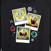 Women's - SpongeBob SquarePants - Christmas Photo Collage Lightweight French Terry Wide Neck Long Sleeve Shirt - 2 of 4
